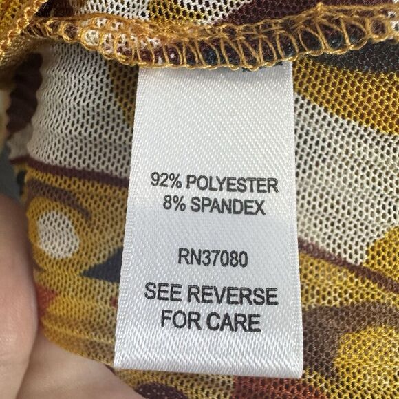 Cato Mesh Kimono Cardigan Top Size M Multicolor Flared Sleeves Boho Fairy Beachy - Picture 5 of 6